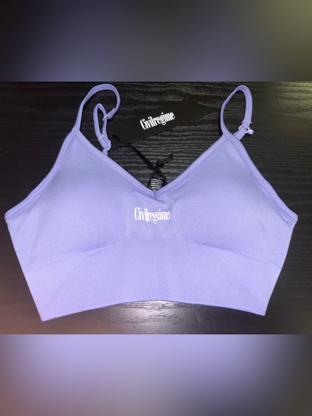Civil Regime Lavender Seamless Crop Bralette